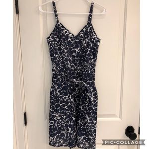 Brooks brother navy blue and white floral dress